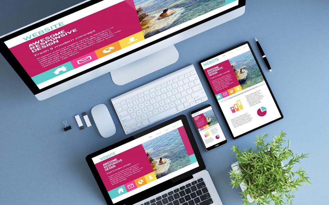 Responsive web design displayed on various devices