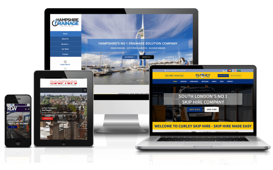 divice2 Responsive Web Design displayed on mobile, tablet and desktop